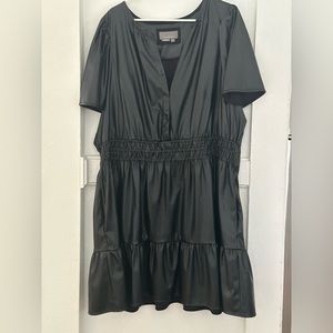 Anthropology+ Faux Leather Dress 3X